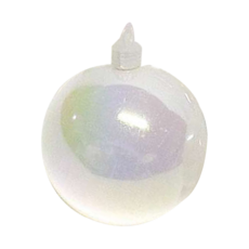 MODACore 摩達客 聖誕樹球飾掛飾 五彩珠光電鍍球 Set 12個 歐美經典風格, 白色