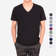 STARTORY 素色V領寬鬆短袖T恤