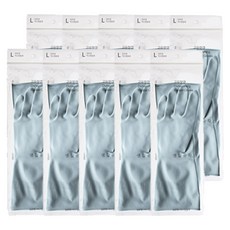 생활공작소 라텍스 고무장갑 일반형 양손 세트, 파스텔블루, 대(L), 10개