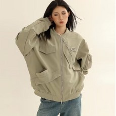 PEONIST 女款 Oversized Blouson 時尚飛行夾克