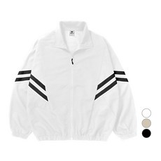 엠씨티 남녀공용 더블라인 오버핏 바람막이 자켓