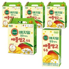 베지밀 꼭꼭 씹히는 애플망고 두유, 190ml, 64개