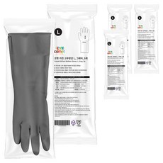 코멧 키친 고무장갑, 그레이, 대(L), 20세트