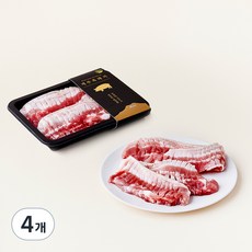 제주 흑돼지 미박칼집삼겹살 (구이용) 500g, 4개