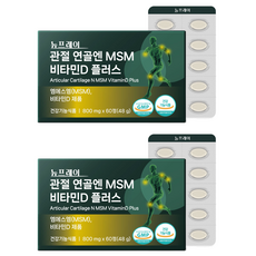 MSM&維他命D錠 48g, 60片, 2個