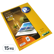 Printec 透明標籤紙 V3980-5, 16格, 15個