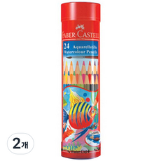 [파버카스텔] 수채색연필 라운트틴, 24색, 2개