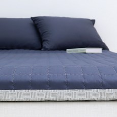 스코홈 국내 제조 순면40수 어반시리즈 누빔 요커버 + 압축 요솜 세트, 어반네이비