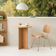 Woodray Home Cafe 圓形餐桌 600, 橡木色