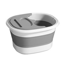 KS Mall 折疊式足浴盆 附蓋子 ZY-01, 灰色, 1個