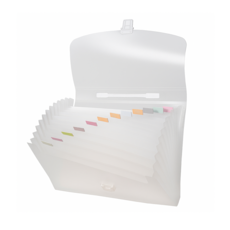 Modernary 風琴式索引文件夾 A4 13格, 1個, 半透明白色