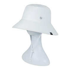 lupeo 長版寬邊抽繩防水高爾夫圓頂Oversize大頭漁夫帽 盆帽, 1個, 白色