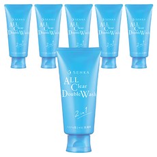 센카 올 클리어 더블 워시 A 클렌징 폼, 120g, 6개