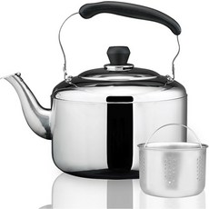 Cook Charmy 不鏽鋼濾網笛音壺 附濾網, 5L, 混色