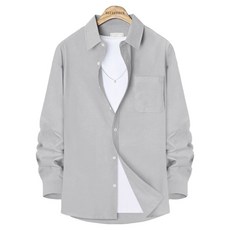 블루포스 남성용 다닐드 오버핏 남방 카라 포켓 셔츠