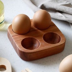 原木雞蛋托盤 4格, 雨豆樹, 1個