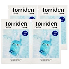 Torriden 玻尿酸保濕面膜 藍色 27ml, 1入, 4片