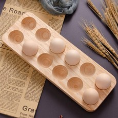 American Road 橡木原木雞蛋託盤 12格 RK2148, 1個, 單一顏色