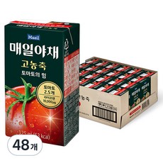 매일유업 매일야채 고농축 토마토의 힘, 125ml, 48개