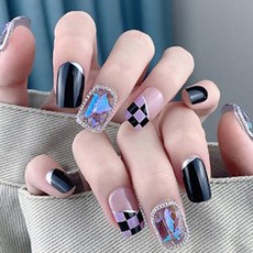 마켓감성 러브앤스윗 네일팁 no 28, 혼합색상, 2개