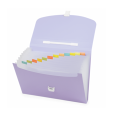 Modernery 風琴式索引文件夾 A4 13格, 1個, 淡紫色