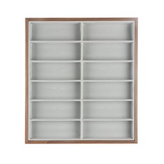 木頭眼鏡展示盒 12格, 隨機出貨, 1個