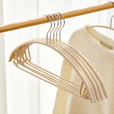 살림의기술 어깨뿔방지 논슬립 스틸 옷걸이, 베이지, 10개