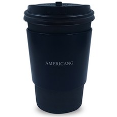 TOGO PACK 黑色隔熱杯套 + 380ml紙杯 + 可開關杯蓋, 1套