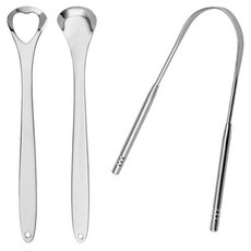 不銹鋼刮舌器銀色 3 件套, 1個