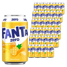 환타 제로 파인애플 탄산음료, 350ml, 48개