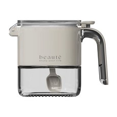 beauté 密封調味罐, PET+矽膠圈+玻璃材質, 暖白灰/淺沙黃/淺灰綠, 500ml, 1個