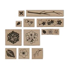 Shachihata 寫吉達 日本和風橡皮圖章 六花 Set, 1組