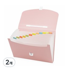 Modernery 風琴式索引文件夾 A4 13格, 2個, 淡粉色