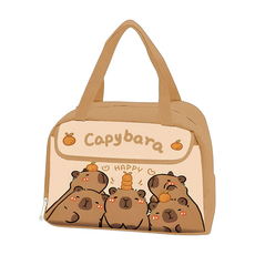 CAPYBARA 卡比巴拉 保溫便當袋 水豚大吉大利, 淺褐色, 1個