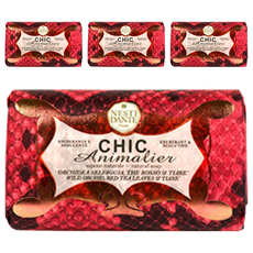 네스티단테 시크애니멀리어 비누 레드 비단뱀, 4개, 250g