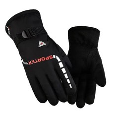 생활의 지혜 방한 방수 스키보드 장갑 양손 세트 B타입, 레드, 1세트