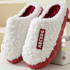 페이퍼먼츠 여성용 플로 뽀글이 퍼 방한 슬리퍼 02498