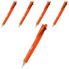 ZEBRA 斑馬牌 四色五合一 多功能原子筆, 橙色, 5支