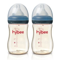 Hi-B PPSU 奶瓶 300ml x 2p, L(6個月以上), 灰色, 300毫升, 2瓶