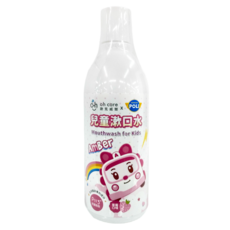 oh care 歐克威爾 兒童漱口水 Poli波力 草莓, 350ml, 1瓶
