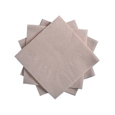 餐巾工廠 雞尾酒素色餐巾, 棕色, 1個, 3000入