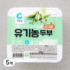 청정원 유기농 두부 찌개용, 300g, 5개