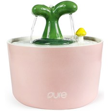 Nyangizeumeong 陶瓷寵物飲水機 2L, 單一商品, 粉紅色