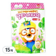 BeBeMorin Pororo 每日維他命咀嚼錠 綜合維他命 草莓口味, 52.5g, 15個