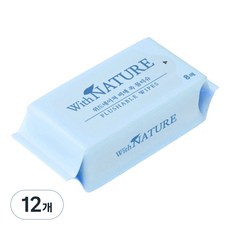 위드네이쳐 비데 쏙 미니 물티슈, 12개, 8매입, 55g
