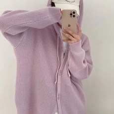 PEONIST 女款連帽休閒針織開襟衫