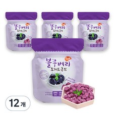 짱죽 요거트큐브 간식, 블루베리, 12개, 16g