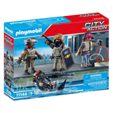Playmobil 摩比人 CITY ACTION 戰車人偶4件組 71146, 1組