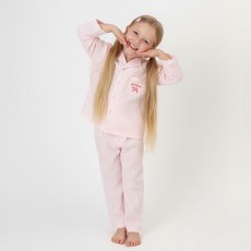 프리미에팜 아동용 마이멜로디 체크 9부 파자마 상하의 세트