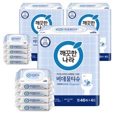 깨끗한나라 닥터비데 비데물티슈 오리지널 화장실용 캡형, 55g, 46매, 12개
